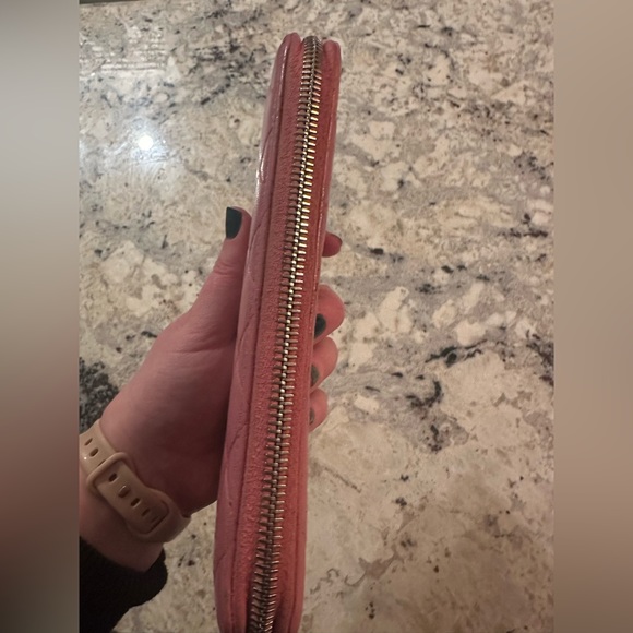 Authentic Chanel Pink Quilted CC Zip Around Wallet - Picture 9 of 15